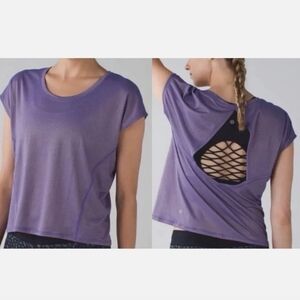 Lululemon Sweaty Or Not Crop Tee - Size 6
